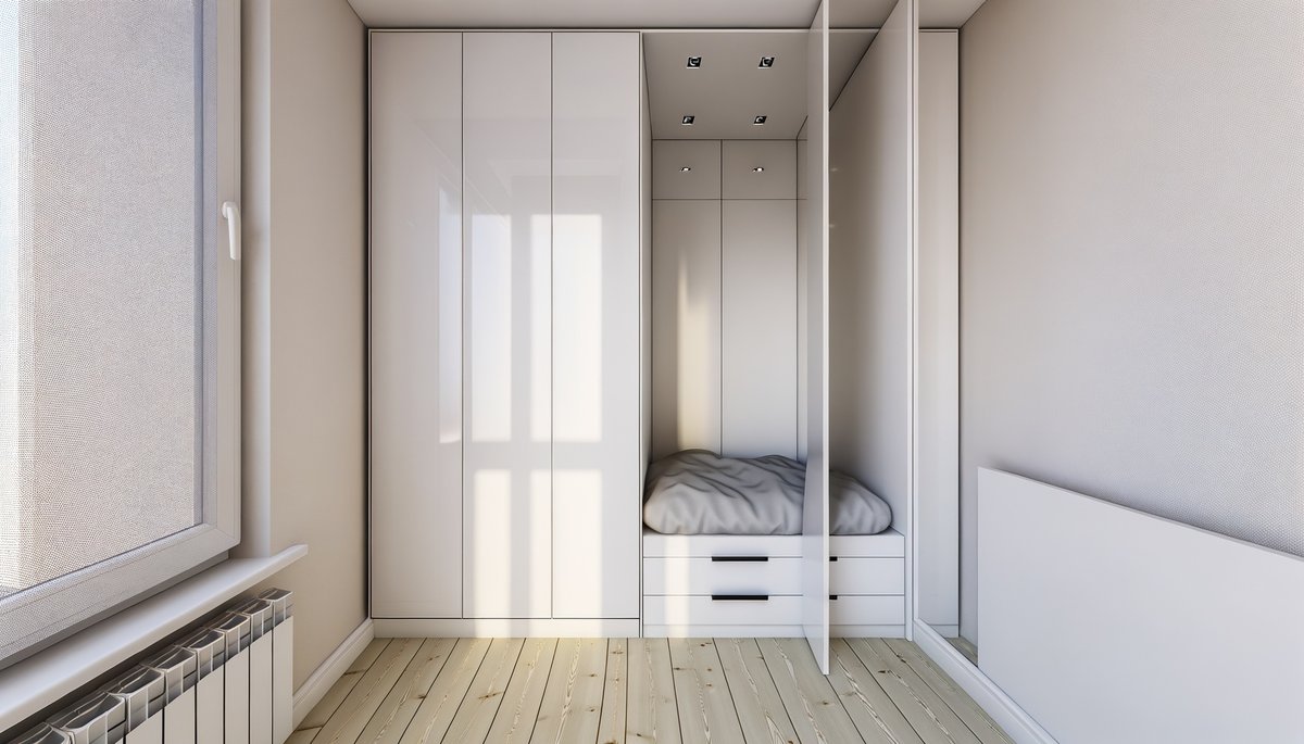 Custom corner wardrobe installation